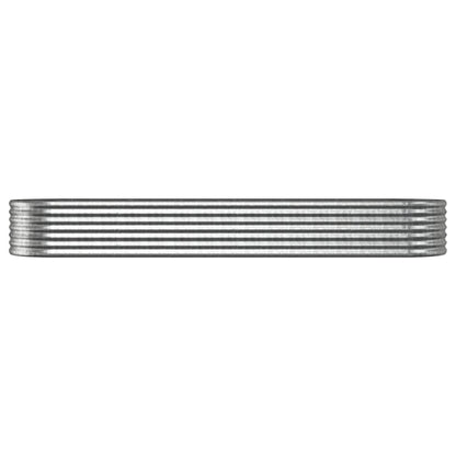 vidaXL Garden Raised Bed Galvanised Steel 296x80x36 cm Silver