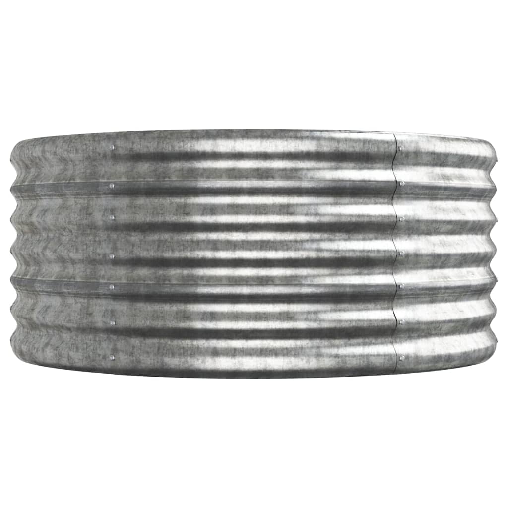 vidaXL Garden Raised Bed Galvanised Steel 296x80x36 cm Silver