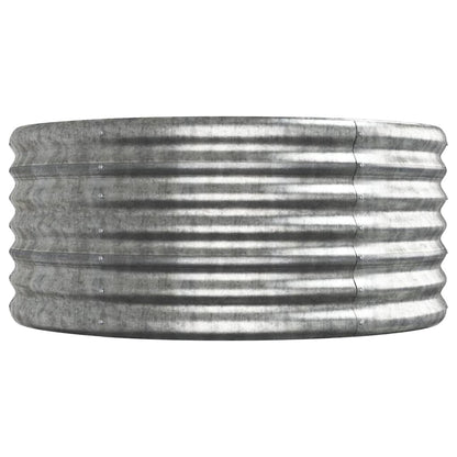 vidaXL Garden Raised Bed Galvanised Steel 296x80x36 cm Silver