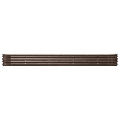vidaXL Garden Raised Bed | Brown | Powder-coated steel | Large | Durable