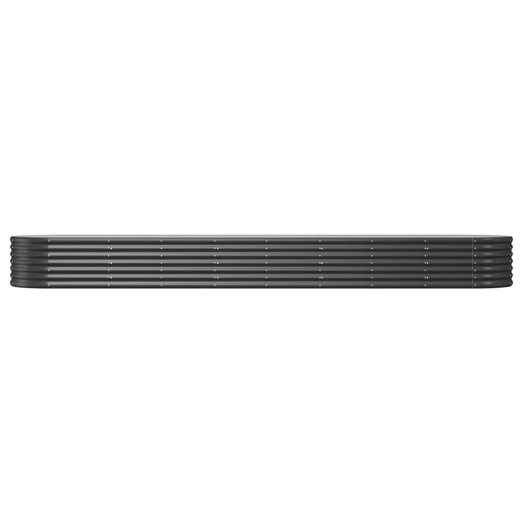 vidaXL Garden Raised Bed | Anthracite | Powder-coated steel | Large