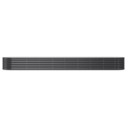 vidaXL Garden Raised Bed | Anthracite | Powder-coated steel | Large