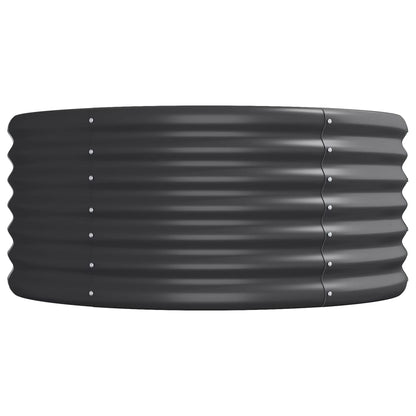 vidaXL Garden Raised Bed | Anthracite | Powder-coated steel | Large