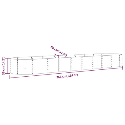vidaXL Garden Raised Bed | Anthracite | Powder-coated steel | Large
