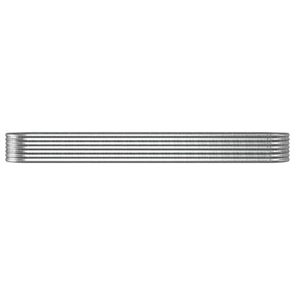 vidaXL Garden Raised Bed | Silver | Powder-coated steel | Large |  Durable