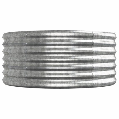 vidaXL Garden Raised Bed | Silver | Powder-coated steel | Large |  Durable
