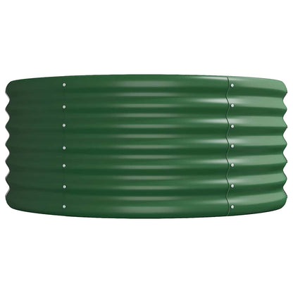 vidaXL Garden Raised Bed | Green | Powder-coated Steel | Large |  Durable