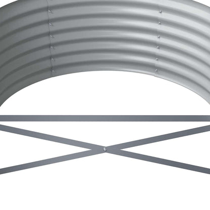 vidaXL Garden Raised Bed | Green | Powder-coated Steel | Large |  Durable