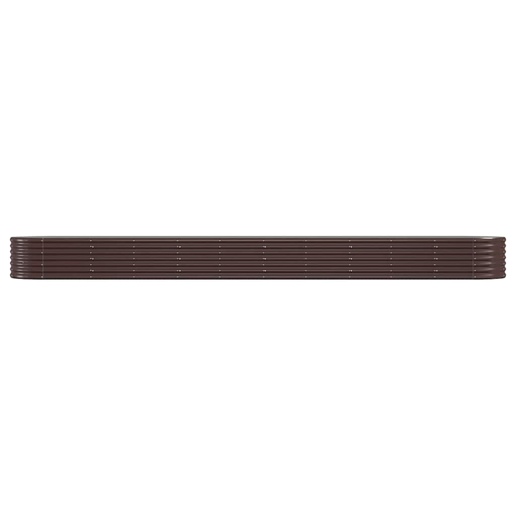 vidaXL Garden Raised Bed Galvanised Steel 440x80x36 cm Brown