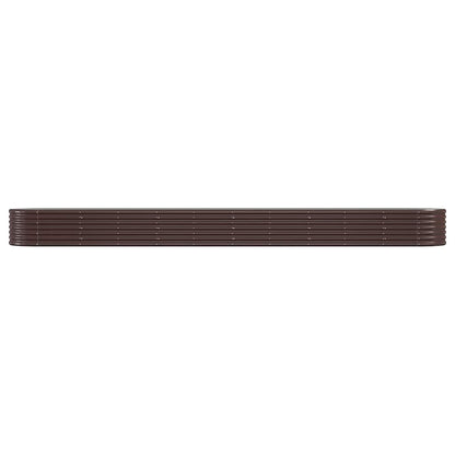 vidaXL Garden Raised Bed Galvanised Steel 440x80x36 cm Brown
