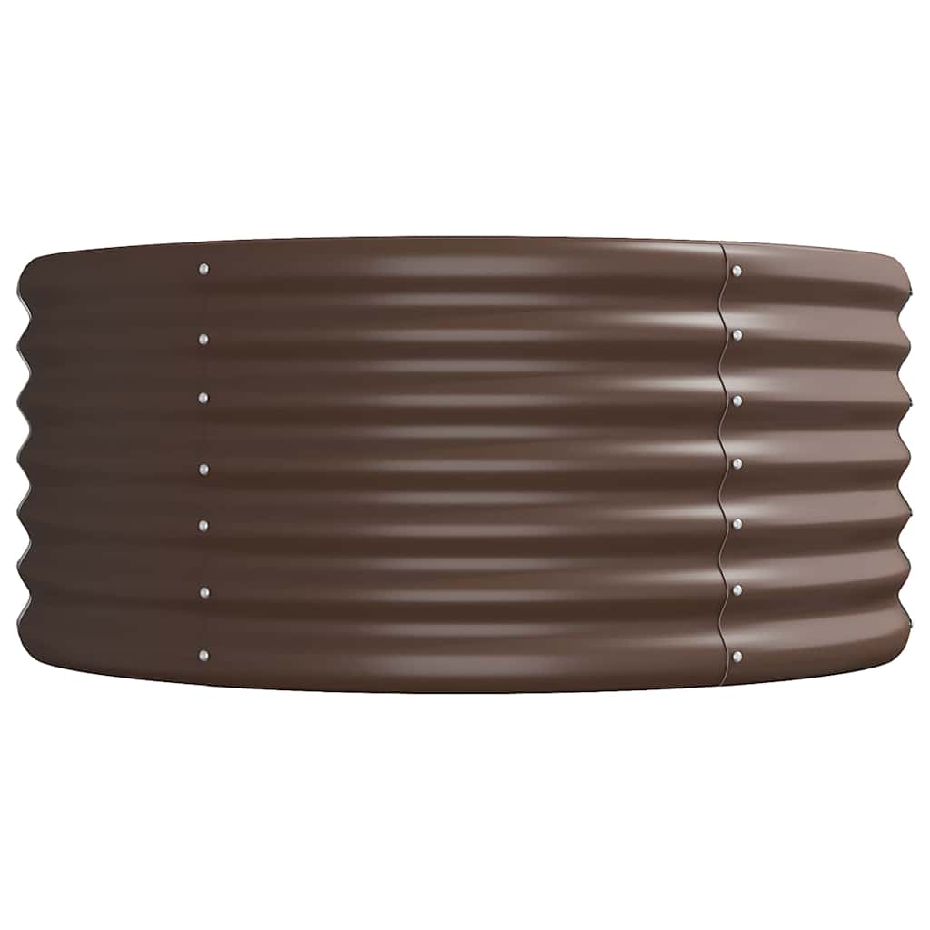 vidaXL Garden Raised Bed Galvanised Steel 440x80x36 cm Brown