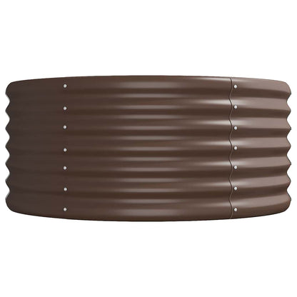 vidaXL Garden Raised Bed Galvanised Steel 440x80x36 cm Brown