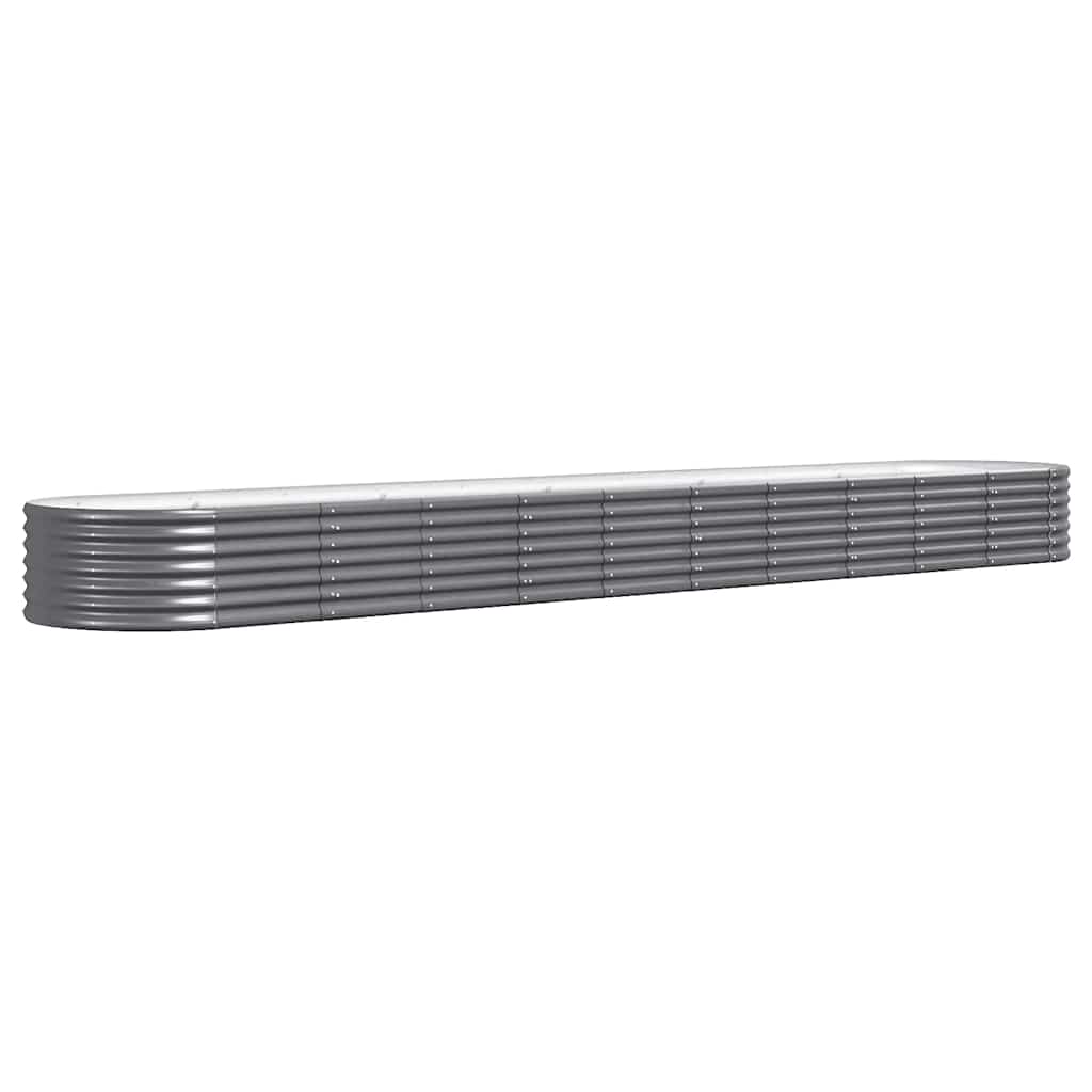 vidaXL Garden Raised Bed | Anthracite | Powder-coated steel | Large |  Tough