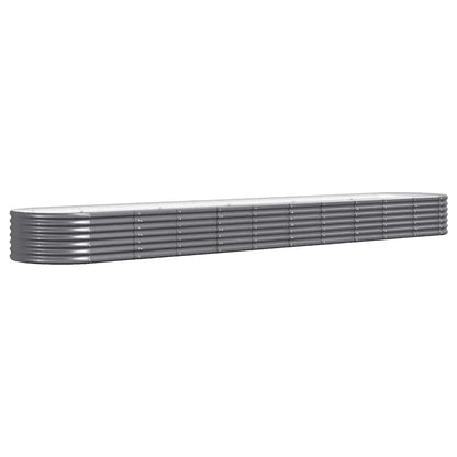 vidaXL Garden Raised Bed | Anthracite | Powder-coated steel | Large |  Tough