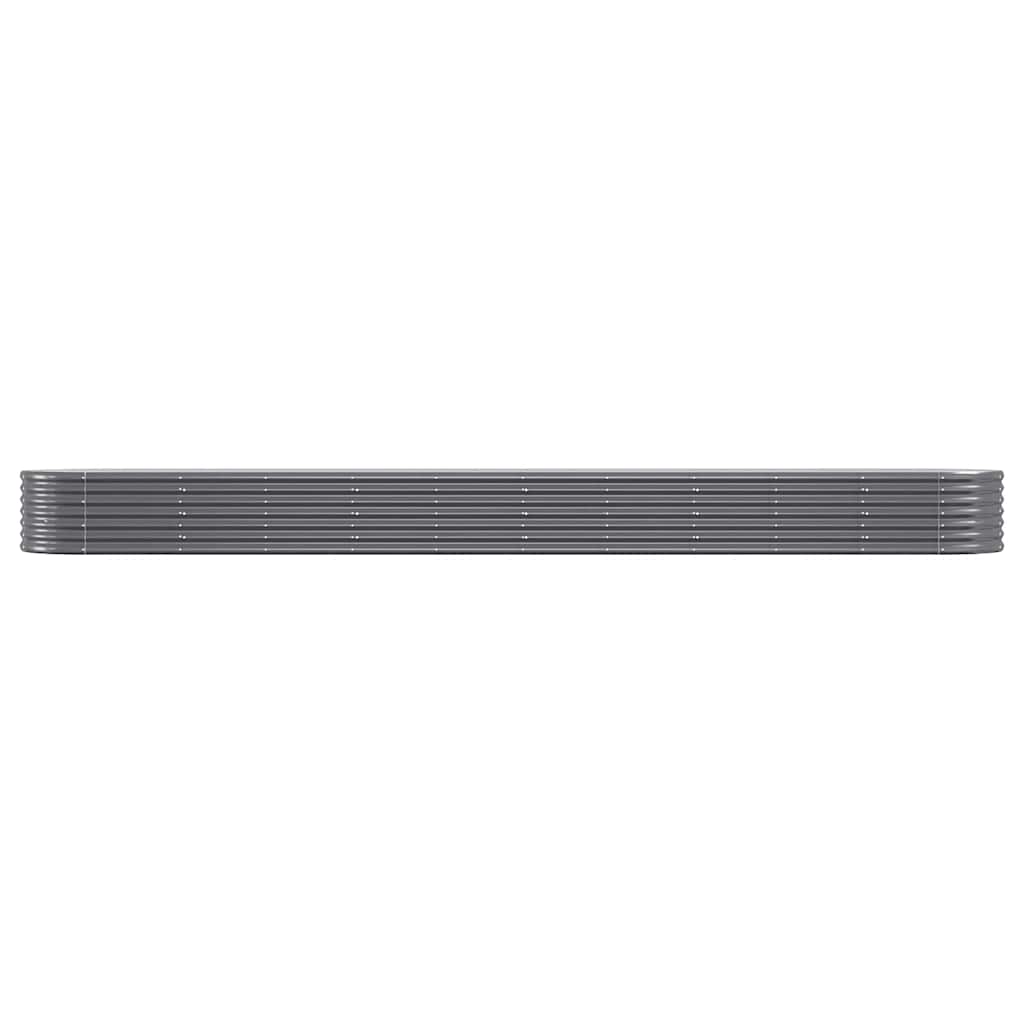 vidaXL Garden Raised Bed | Anthracite | Powder-coated steel | Large |  Tough