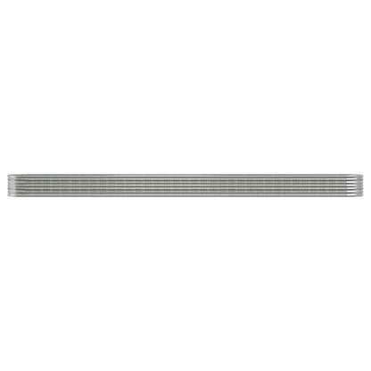 vidaXL Garden Raised Bed Galvanised Steel 440x80x36 cm Silver
