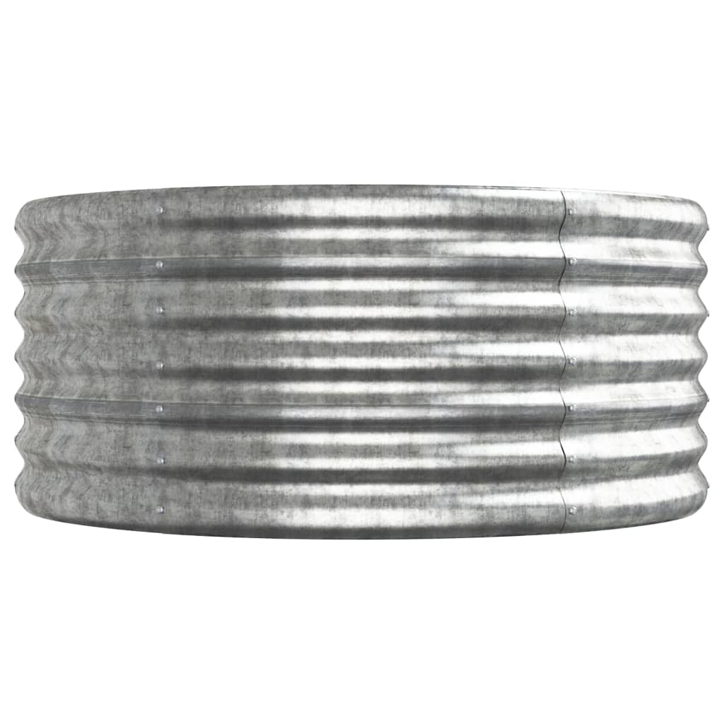 vidaXL Garden Raised Bed Galvanised Steel 440x80x36 cm Silver