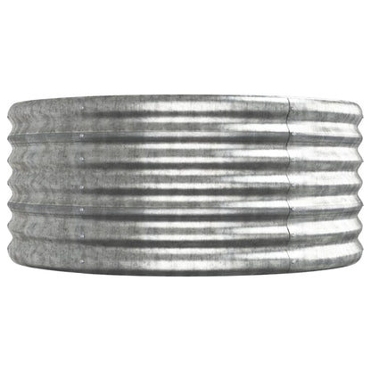 vidaXL Garden Raised Bed Galvanised Steel 440x80x36 cm Silver