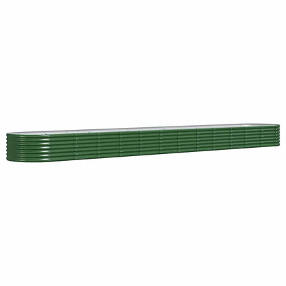 vidaXL Garden Raised Bed | Green | Powder-coated steel | Large | Durable