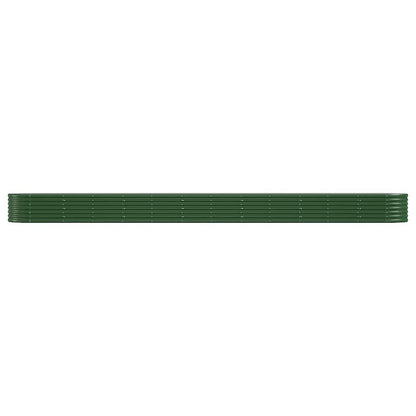 vidaXL Garden Raised Bed | Green | Powder-coated steel | Large | Durable