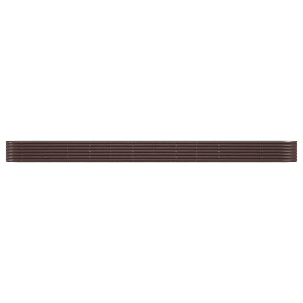 vidaXL Garden Raised Bed Galvanised Steel 512x80x36 cm Brown