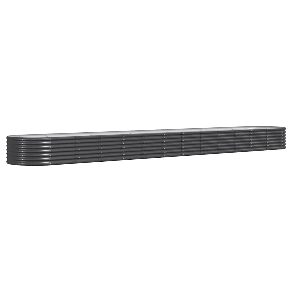 vidaXL Garden Raised Bed | Anthracite | Powder-coated steel | Extra Long