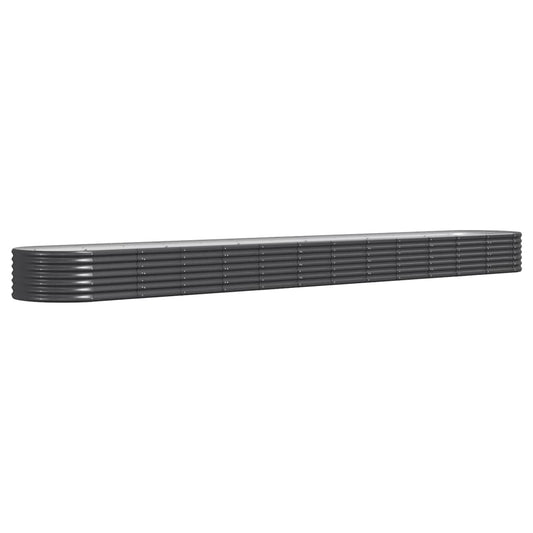 vidaXL Garden Raised Bed | Anthracite | Powder-coated steel | Extra Long