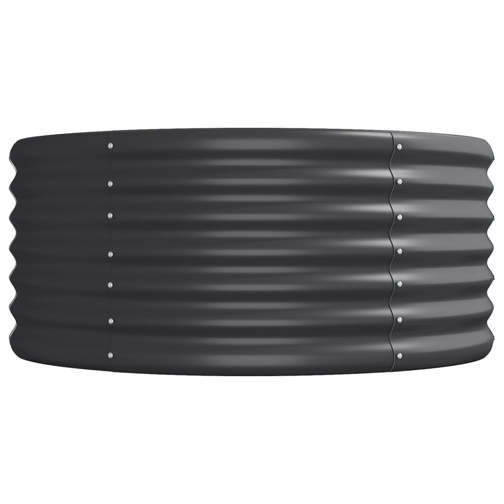 vidaXL Garden Raised Bed | Anthracite | Powder-coated steel | Extra Long