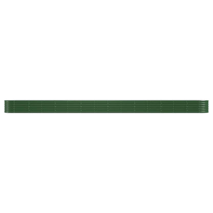vidaXL Garden Raised Bed Galvanised Steel 620x80x36 cm Green