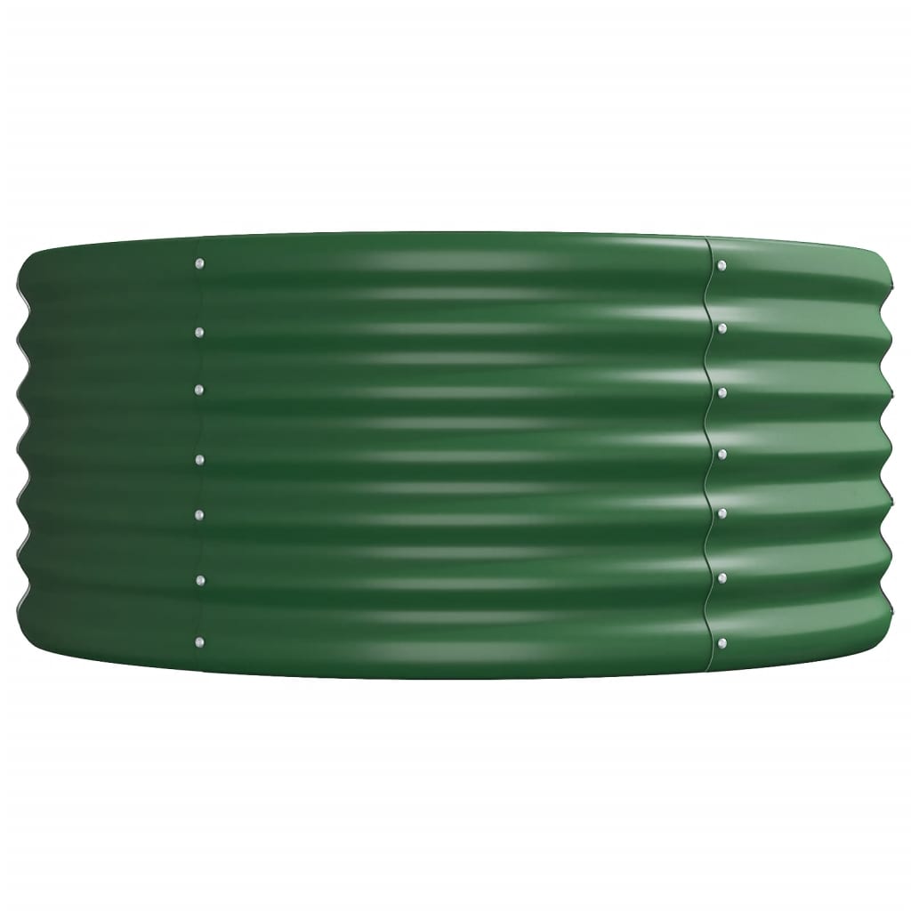 vidaXL Garden Raised Bed Galvanised Steel 620x80x36 cm Green