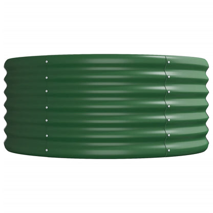 vidaXL Garden Raised Bed Galvanised Steel 620x80x36 cm Green