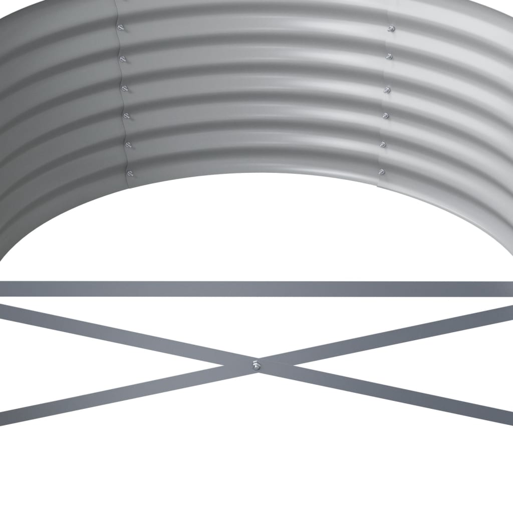 vidaXL Garden Raised Bed Galvanised Steel 620x80x36 cm Green