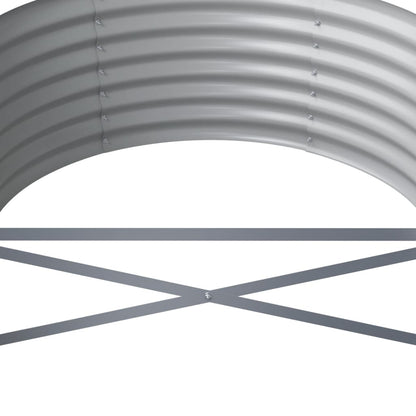 vidaXL Garden Raised Bed Galvanised Steel 620x80x36 cm Green
