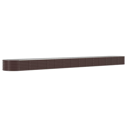 vidaXL Garden Raised Bed | Brown | Powder-coated steel | Large | Durable