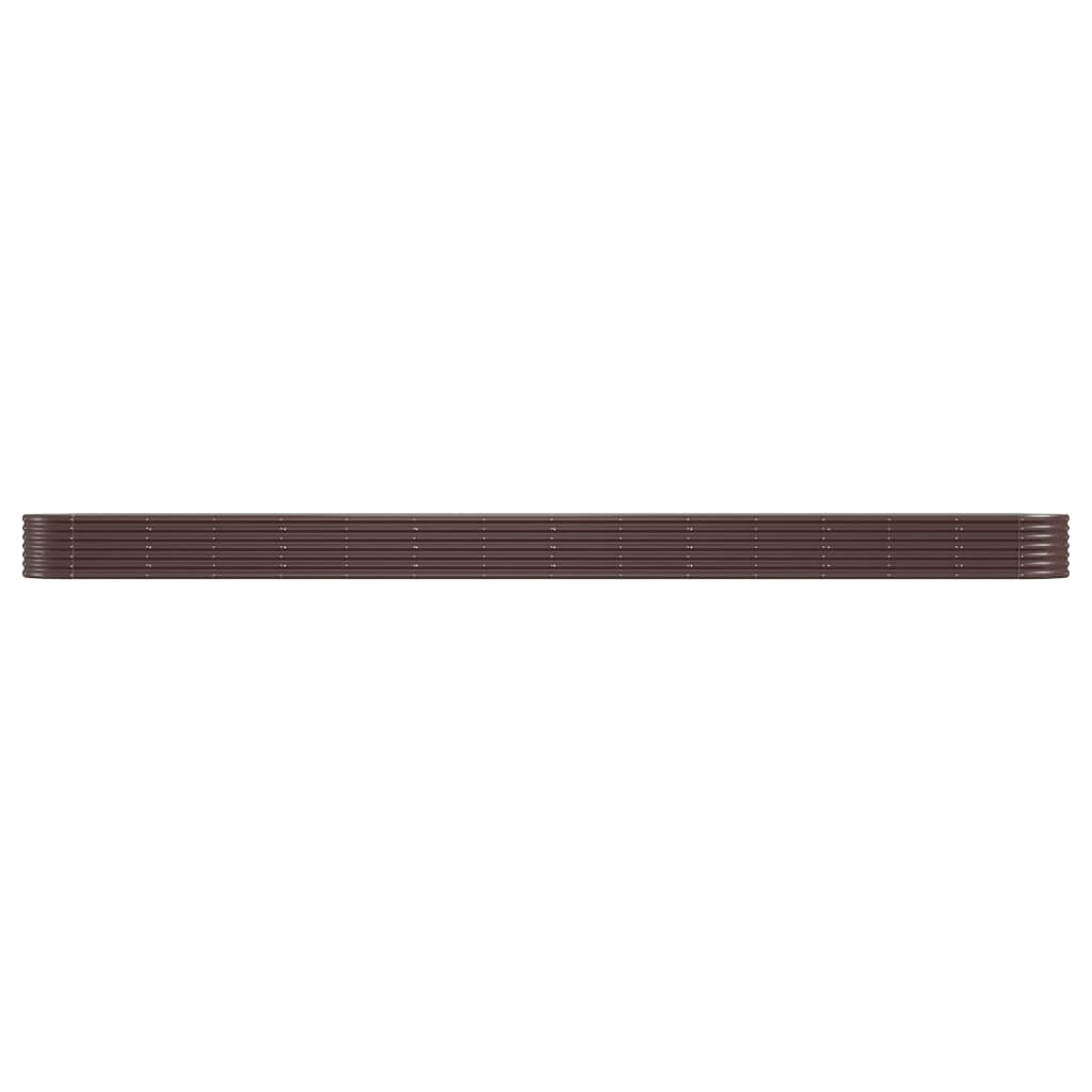 vidaXL Garden Raised Bed | Brown | Powder-coated steel | Large | Durable