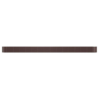 vidaXL Garden Raised Bed | Brown | Powder-coated steel | Large | Durable