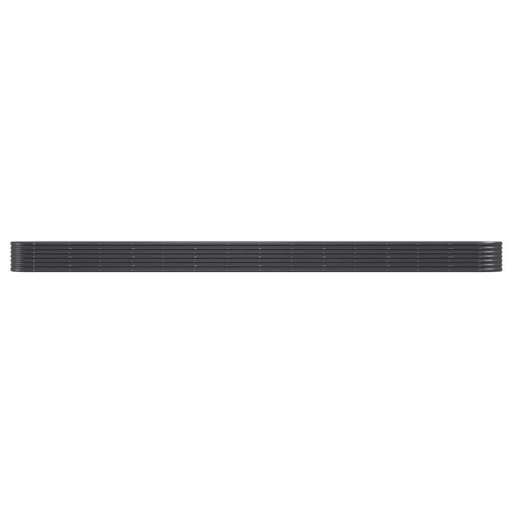 vidaXL Garden Raised Bed | Anthracite | Powder-coated Steel | Large | Durable