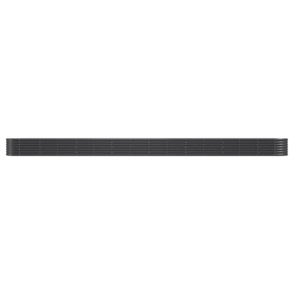 vidaXL Garden Raised Bed | Anthracite | Powder-coated Steel | Large | Durable