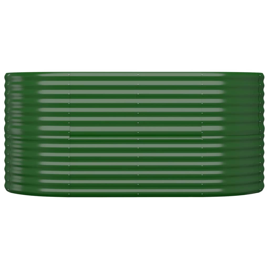 vidaXL Garden Raised Bed | Green | Powder-coated steel | Standard | Durable