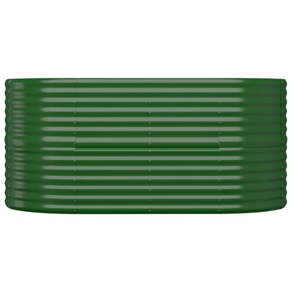 vidaXL Garden Raised Bed | Green | Powder-coated steel | Standard | Durable