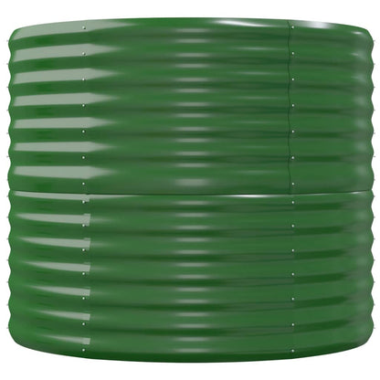 vidaXL Garden Raised Bed | Green | Powder-coated steel | Standard | Durable