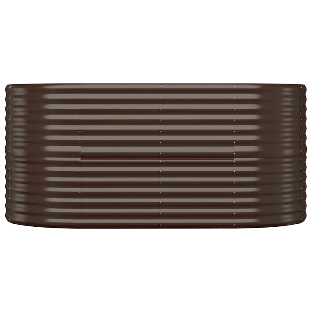 vidaXL Garden Raised Bed Galvanised Steel 152x80x68 cm Brown