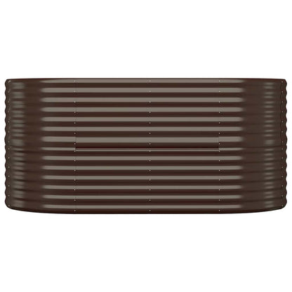 vidaXL Garden Raised Bed Galvanised Steel 152x80x68 cm Brown