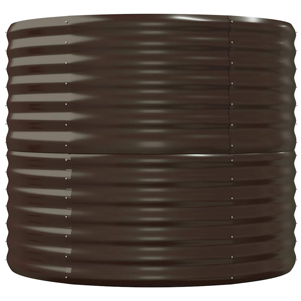 vidaXL Garden Raised Bed Galvanised Steel 152x80x68 cm Brown