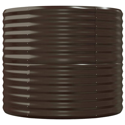 vidaXL Garden Raised Bed Galvanised Steel 152x80x68 cm Brown
