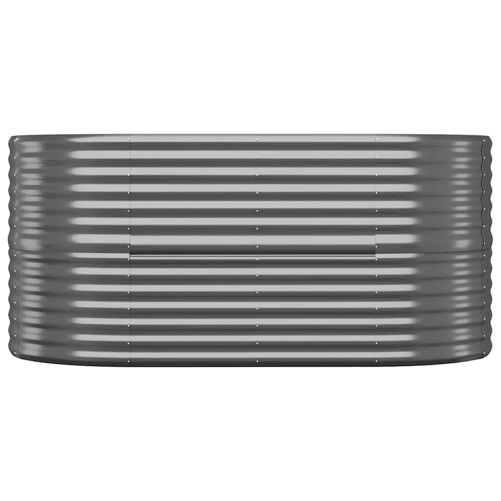 vidaXL Garden Raised Bed Galvanised Steel 152x80x68 cm Anthracite