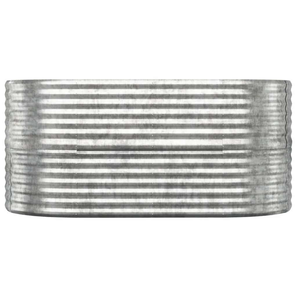 vidaXL Garden Raised Bed Galvanised Steel 152x80x68 cm Silver