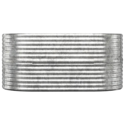 vidaXL Garden Raised Bed Galvanised Steel 152x80x68 cm Silver