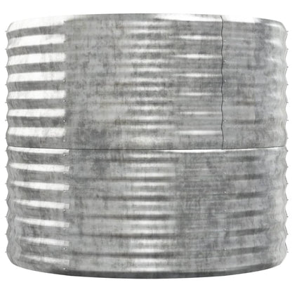 vidaXL Garden Raised Bed Galvanised Steel 152x80x68 cm Silver