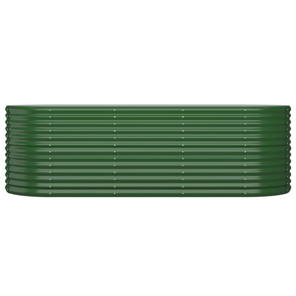 vidaXL Garden Raised Bed | Green | Powder-coated steel | Extra Large | Tough